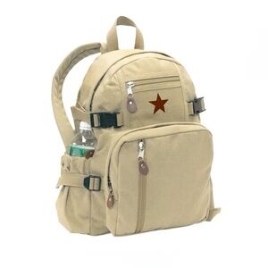 Rothco Tan Canvas Backpack with Star Accent